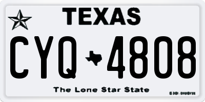 TX license plate CYQ4808