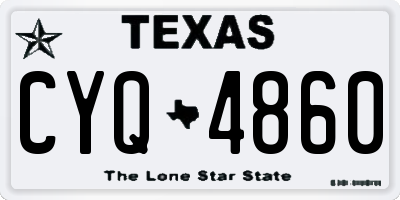 TX license plate CYQ4860