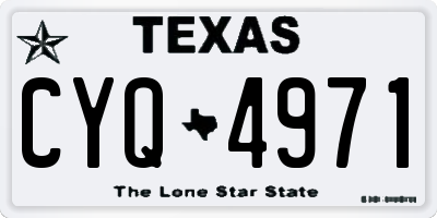 TX license plate CYQ4971