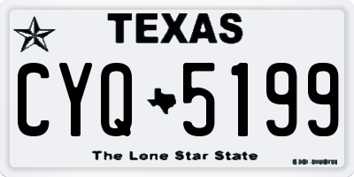 TX license plate CYQ5199