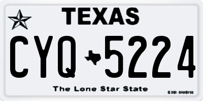 TX license plate CYQ5224