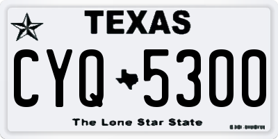 TX license plate CYQ5300