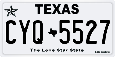 TX license plate CYQ5527