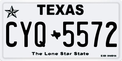 TX license plate CYQ5572