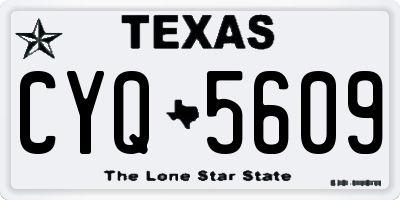 TX license plate CYQ5609