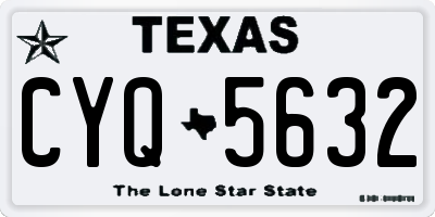 TX license plate CYQ5632