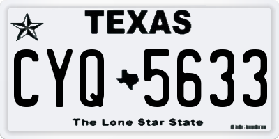TX license plate CYQ5633