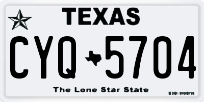 TX license plate CYQ5704