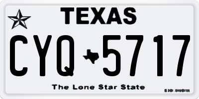 TX license plate CYQ5717