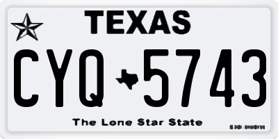 TX license plate CYQ5743