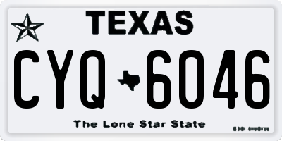 TX license plate CYQ6046