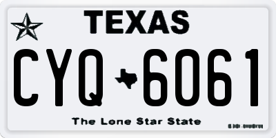 TX license plate CYQ6061