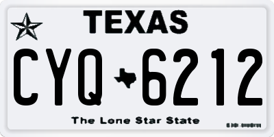 TX license plate CYQ6212