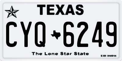 TX license plate CYQ6249