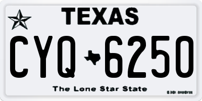 TX license plate CYQ6250