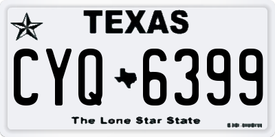 TX license plate CYQ6399