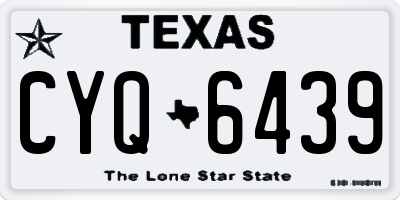 TX license plate CYQ6439