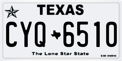 TX license plate CYQ6510
