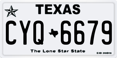 TX license plate CYQ6679
