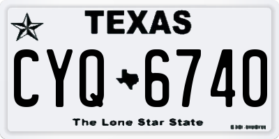 TX license plate CYQ6740