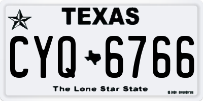 TX license plate CYQ6766