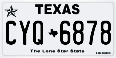 TX license plate CYQ6878