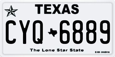 TX license plate CYQ6889