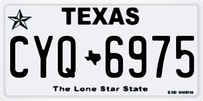 TX license plate CYQ6975