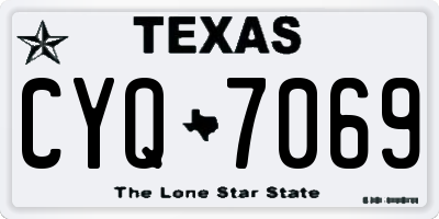 TX license plate CYQ7069