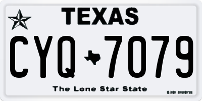 TX license plate CYQ7079