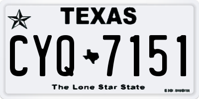 TX license plate CYQ7151