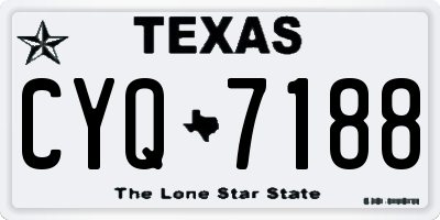 TX license plate CYQ7188