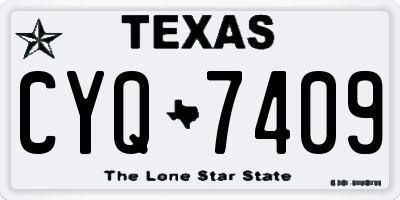 TX license plate CYQ7409