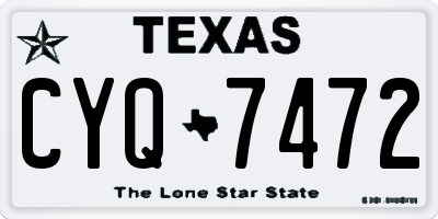 TX license plate CYQ7472