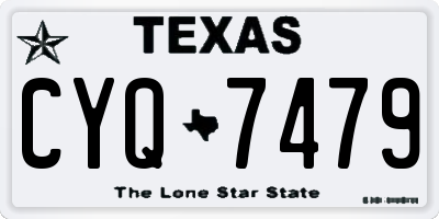 TX license plate CYQ7479