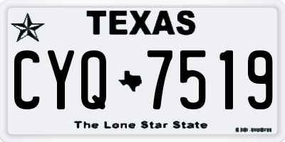 TX license plate CYQ7519