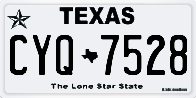 TX license plate CYQ7528