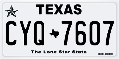TX license plate CYQ7607