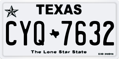 TX license plate CYQ7632