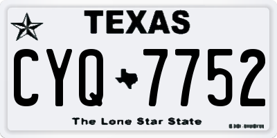 TX license plate CYQ7752