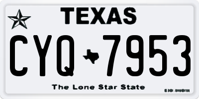 TX license plate CYQ7953