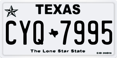 TX license plate CYQ7995