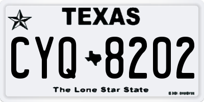 TX license plate CYQ8202