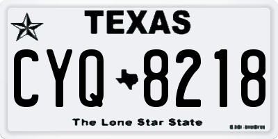 TX license plate CYQ8218
