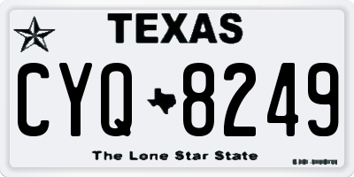 TX license plate CYQ8249
