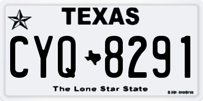 TX license plate CYQ8291
