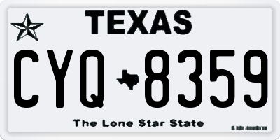 TX license plate CYQ8359