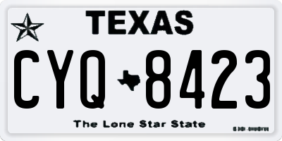 TX license plate CYQ8423