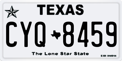 TX license plate CYQ8459