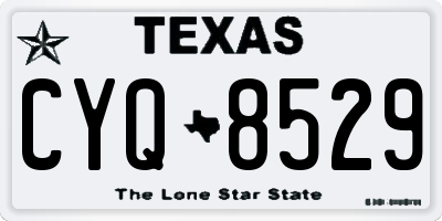 TX license plate CYQ8529